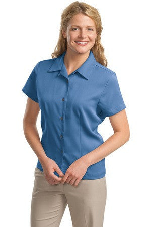 Port Authority Ladies Easy Care Camp Shirt.  L535 Blue