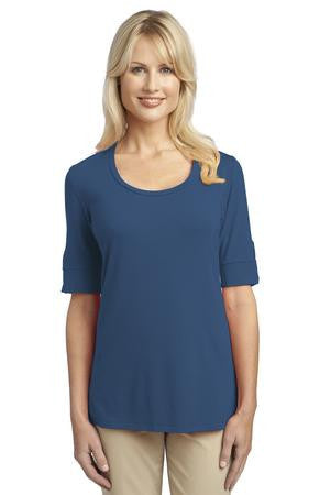 Port Authority Ladies Concept Scoop Neck Shirt. L541 Moonlight blue