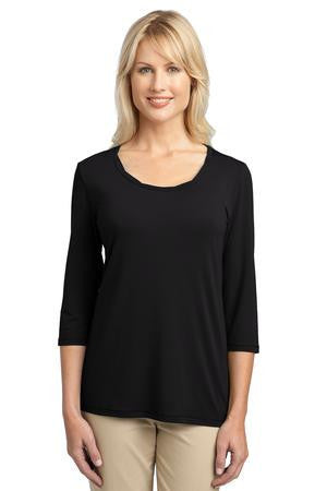 Port Authority Ladies Concept Rope Neck Shirt. L542 Black