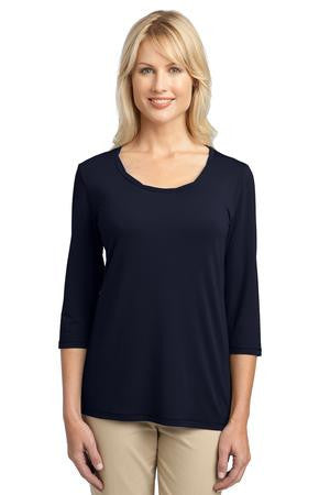 Port Authority Ladies Concept Rope Neck Shirt. L542 Dress blue navy