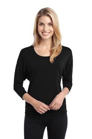 Port Authority Ladies Concept Dolman Sleeve Shirt. L544 Black