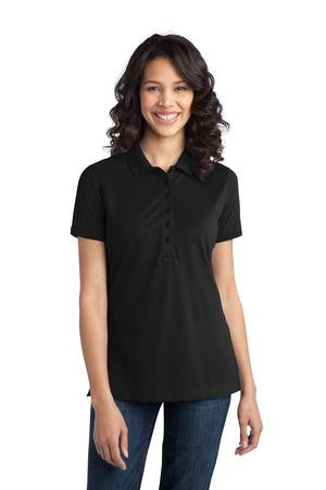 Port Authority Ladies Stretch Pique Polo. L555 Black