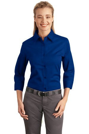 Port Authority Ladies 3/4-Sleeve Easy Care Shirt. L612 Royal