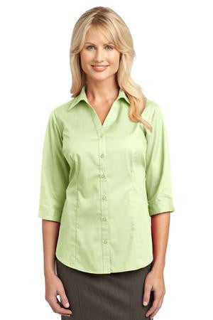 Port Authority Ladies 3/4-Sleeve Blouse. L6290 Light green