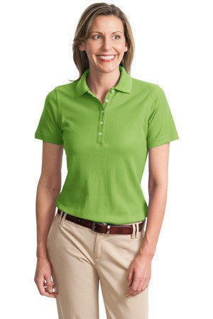 Port Authority Ladies EZCotton Pique Polo. L800 Green oasis