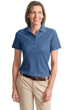 Port Authority Ladies EZCotton Pique Polo. L800 Moonlight blue