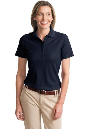 Port Authority Ladies EZCotton Pique Polo. L800 Navy