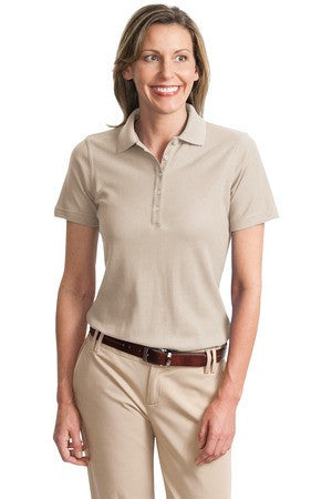 Port Authority Ladies EZCotton Pique Polo. L800 Oyster