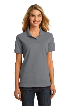 Port & Company Ladies Ring Spun Pique Polo. LKP150 Medium grey