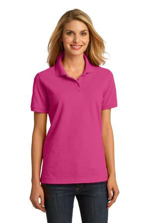 Port & Company Ladies Ring Spun Pique Polo. LKP150 Sangria