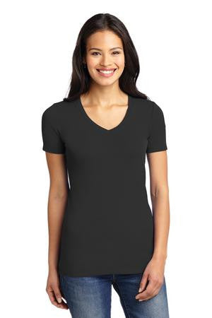Port Authority Ladies Concept Stretch V-Neck Tee. LM1005 Black
