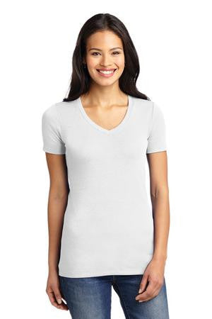 Port Authority Ladies Concept Stretch V-Neck Tee. LM1005 White