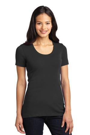 Port Authority Ladies Concept Stretch Scoop Tee. LM1006 Black