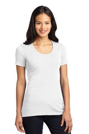 Port Authority Ladies Concept Stretch Scoop Tee. LM1006 White
