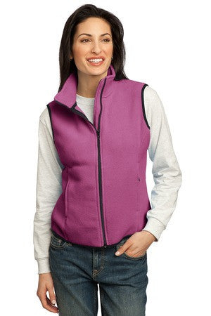 Port Authority Ladies R-Tek Fleece Vest.  LP79 Raspberry