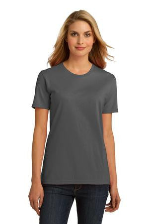 Port & Company Ladies Essential 100% Organic Ring Spun Cotton T-Shirt. LPC150ORG Charcoal