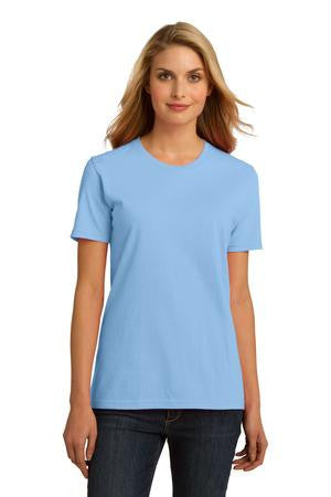 Port & Company Ladies Essential 100% Organic Ring Spun Cotton T-Shirt. LPC150ORG Light blue