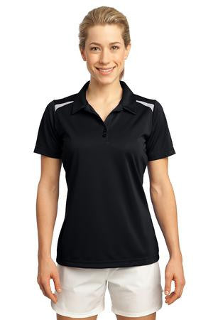Sport-Tek Ladies Vector Sport-Wick Polo. LST670 Black/white
