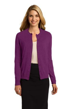 Port Authority Ladies Cardigan. LSW287 Deep berry