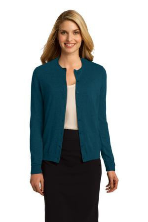 Port Authority Ladies Cardigan. LSW287 Moroccan blue
