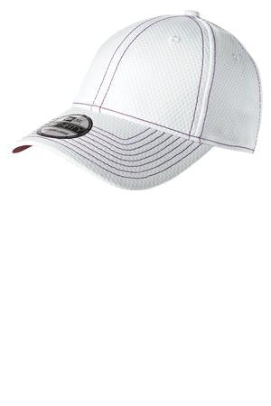 New Era - Performance Mesh Contrast Stitch Cap. NE1060 White/maroon