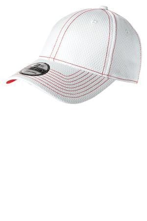 New Era - Performance Mesh Contrast Stitch Cap. NE1060 White/scarlet red