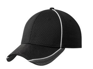 New Era Hex Mesh Cap. NE1070 Black/ Graphite/ White