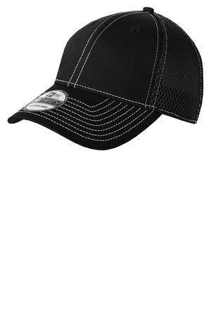 New Era - Stretch Mesh Contrast Stitch Cap. NE1120 Black/white