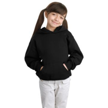 Hanes - Youth Comfortblend EcoSmart Pullover Hooded Sweatshirt.  P470 Black
