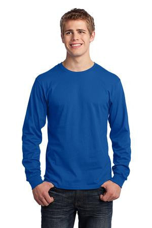 Port & Company - Long Sleeve 5.4-oz. 100% Cotton T-Shirt. PC54LS Royal
