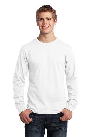 Port & Company - Long Sleeve 5.4-oz. 100% Cotton T-Shirt. PC54LS White