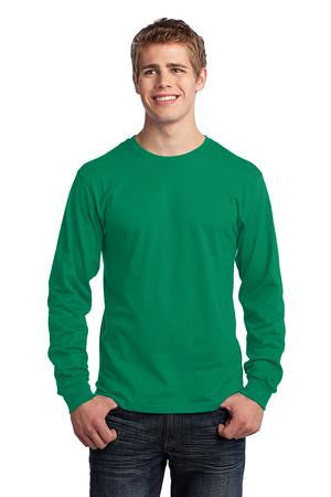 Port & Company - Long Sleeve 5.4-oz. 100% Cotton T-Shirt. PC54LS Kelly
