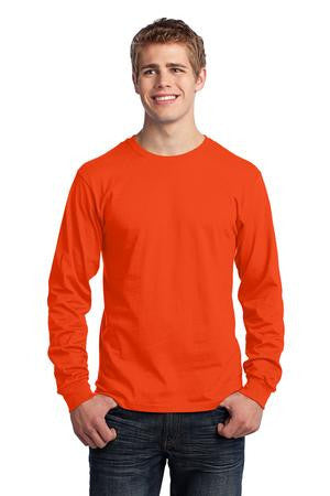 Port & Company - Long Sleeve 5.4-oz. 100% Cotton T-Shirt. PC54LS Orange