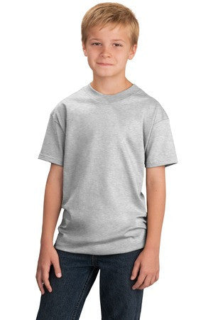 Port & Company - Youth 5.4-oz 100% Cotton T-Shirt. PC54Y Ash