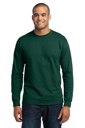 Port & Company Tall Long Sleeve 50/50 Cotton/Poly T-Shirt. PC55LST Aquatic blue