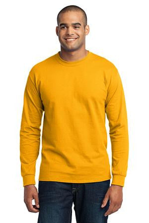 Port & Company Tall Long Sleeve 50/50 Cotton/Poly T-Shirt. PC55LST Aquatic blue