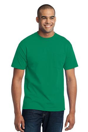 Port & Company - 50/50 Cotton/Poly T-Shirt with Pocket. PC55P Kelly