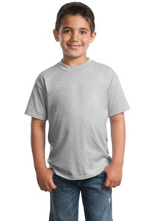 Port & Company - Youth 50/50 Cotton/Poly T-Shirt.  PC55Y Ash