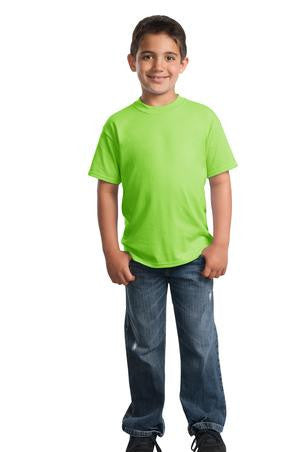 Port & Company - Youth 50/50 Cotton/Poly T-Shirt.  PC55Y Lime