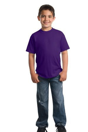 Port & Company - Youth 50/50 Cotton/Poly T-Shirt.  PC55Y Purple
