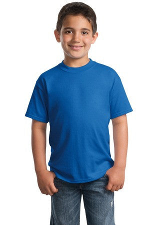 Port & Company - Youth 50/50 Cotton/Poly T-Shirt.  PC55Y Royal