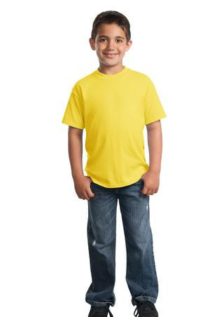 Port & Company - Youth 50/50 Cotton/Poly T-Shirt.  PC55Y Yellow