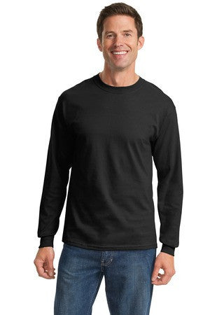 Port & Company - Long Sleeve Essential T-Shirt. PC61LS Jet black