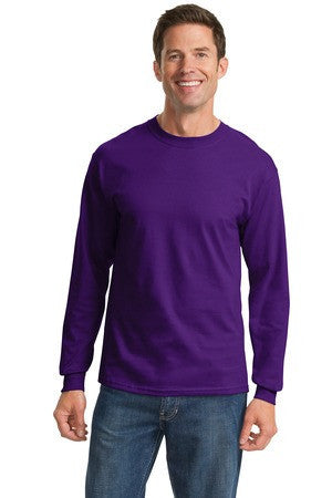 Port & Company - Long Sleeve Essential T-Shirt. PC61LS Purple