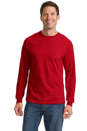 Port & Company - Long Sleeve Essential T-Shirt. PC61LS Red