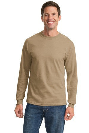 Port & Company - Long Sleeve Essential T-Shirt. PC61LS Sand