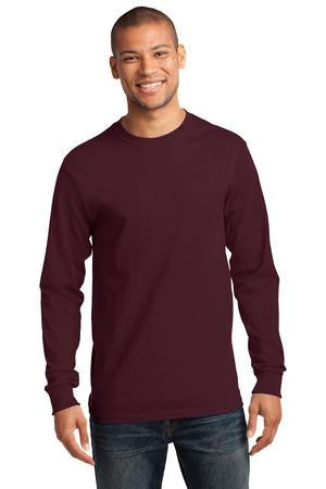 Port & Company - Long Sleeve Essential T-Shirt. PC61LS Athletic Maroon