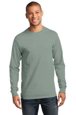 Port & Company - Long Sleeve Essential T-Shirt. PC61LS Stonewashed Green