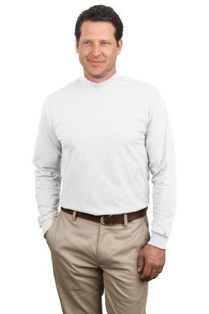 Port & Company - Mock Turtleneck.  PC61M White