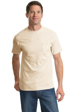 Port & Company - Essential T-Shirt with Pocket. PC61P Natural